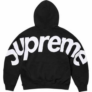 Supreme Big Logo Jacquard Hooded Sweatshirtシュプリーム23awビッグロゴ ジャガード スウェットシャツ パーカーBlack黒#L新品 box newera