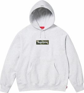 国内正規品 新品未使用 送料込み 2023AW Supreme Box Logo Hooded Sweatshirt Ash Grey XL シュプリーム フーディー アッシュ グレー