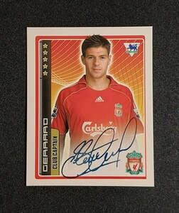Steven Gerrard 2007-08 Merlin Premier League Sticker #315 プリントサイン