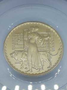 イギリス　金貨　2001年　ウナライオン　25ポンド　ゴールドアンティークコイン　モダンコイン　MS69 1/4オンス PCGS鑑定
