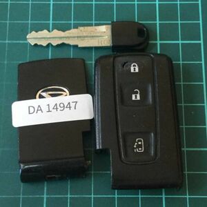 DA14947点灯 ダイハツ A刻印 L0242 黒 純正 スマートキー 3ボタン キーレス タント カスタム L375S L385S等 スライドドア