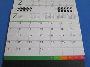 シンプル■2024年卓上カレンダー・令和6年■vivid coloe schedule■ヴィヴィッドカラースケジュール