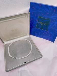 #10781 MIKIMOTO ミキモト パール 真珠 ネックレス アクセサリー 留め具SIL刻印 約7㎜ 33g