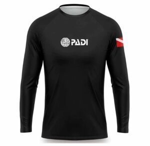 PADI Limited Edition ラッシュガード Lサイズ Dive Flag Black ユニセックス ダイブフラッグ