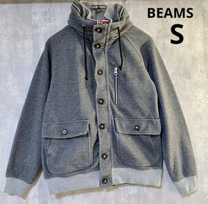 ビームス　BEAMS パーカー　ブルゾン　S フード襟収納