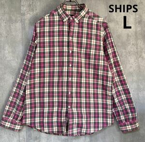 シップス　SHIPS 長袖シャツ　L シャツ