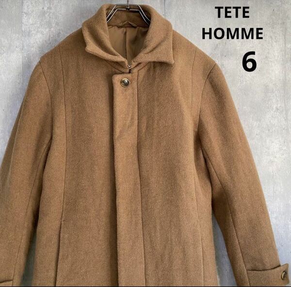 テットオム　TETE HOMME コート　ウール62% 6号