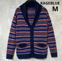 レイジブルー RAGEBLUE カーディガン　M アクリル70% ウール_画像1