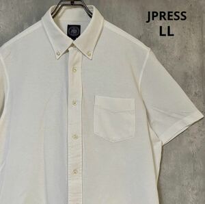 J.PRESS ジェイプレス　半袖　シャツ　綿70% LL ポリエステル