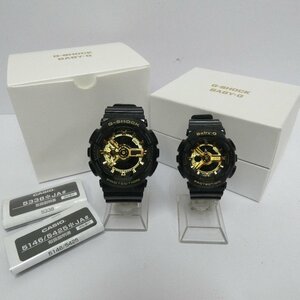 Dz784072 カシオ 腕時計 ペアウオッチ G-SHOCK × BABY-Gペア GA-110GB-1AJF×BA-110X-1AJF ユニセックス CASIO 中古 超美品