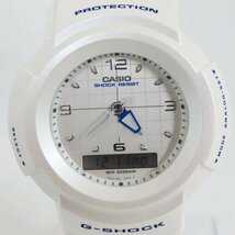 Ts773983 カシオ 腕時計 G-SHOCK AW-599 ナイロンベルト ホワイト文字盤 メンズ CASIO 中古_画像1