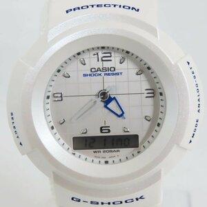 Ts773983 カシオ 腕時計 G-SHOCK AW-599 ナイロンベルト ホワイト文字盤 メンズ CASIO 中古