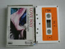 ◆カセット◆シングル　尾崎豊「LOVE WAY」「COLD JAIL NIGHT」 　歌詞カード付　中古カセットテープ多数出品中！_画像1