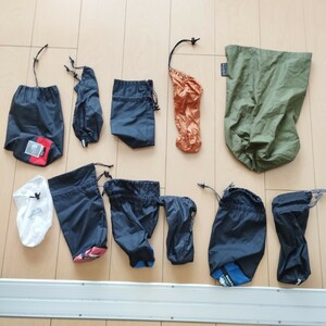 1円〜◆送230★モンベル THENORTHFACE 収納袋 mont-bell スタッフバッグ 保存袋 登山 撥水 即決 まとめ売り セット ノースフェイス　携帯