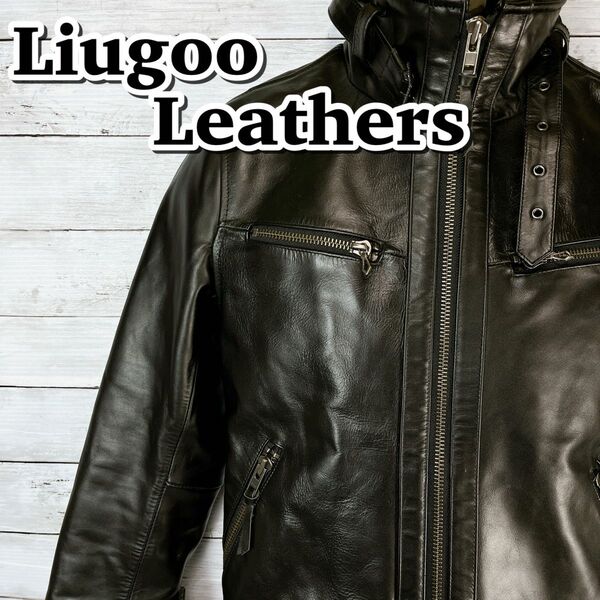 【極美品】 馬革　Liugoo Leathers ホースレザー リューグーレザーズ　シングルライダースジャケット　 レザー