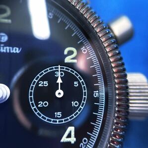 【希少美品】Tutima チュチマ フリーガー 1941 手巻き クロノグラフ メンズ 腕時計の画像4
