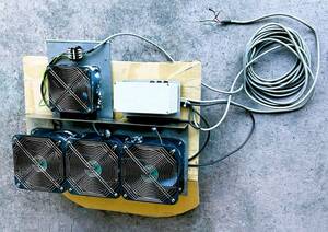 電動AC冷却ファン 20㎝×3連、15㎝×1個　動作確認済