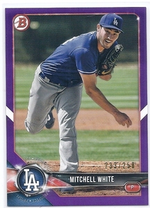 2018 Bowman Draft Mitchell White Purple /250