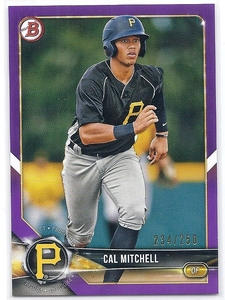 2018 Bowman Draft Cal Mitchell Purple /250