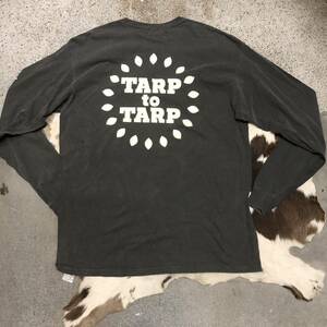 TARP to TARP 背面プリント ロングTシャツ 長袖 ロンTee グレー size XL タープトゥタープ