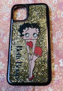 iPhone 11 ケース　Betty Boop ベティブープ　ベティちゃん　キラキラ　ラメ入り