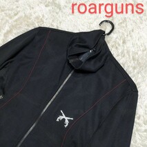 【スワロフスキー二丁拳銃★】サイズ1 美品 roar guns クロスガンジャージ/トラックジャケット 黒◆ロアーガンズ (141)_画像1