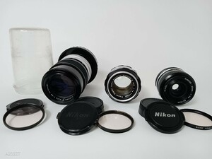 Nikon ニコン 単焦点 レンズ NIKKOR-S Auto f/1.4 50mm NIKKOR f/2.8 35mm NIKKOR-Q f/2.8 135mm 小56