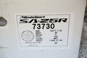 ウェッズ スポーツ WedsSport SA25R 18インチ7.5ｊ オフセット45 5H/100 WBC ホイール 4本