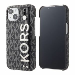 新品 マイケルコース iPhone14 リング&スタンド ケース かわいい スマホケース Michael Kors ブラック