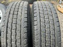 231205 バリ溝スタッドレスタイヤアルミホイール4本セット 155/80R14 88/86N LT トーヨーDELVEX934 19年・20年　14×5J 4H 100PCD IN39 _画像4