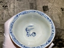 明　染付　安南 杯 高足　時代物　中国美術　骨董品 茶道具 唐物_画像7