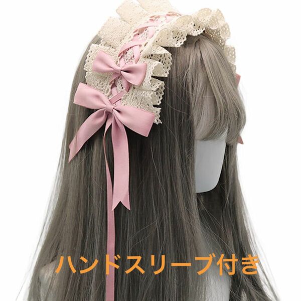 ヘッドドレス ロリータ 髪飾り ゴスロリ ヘアアクセサリー レース リボン