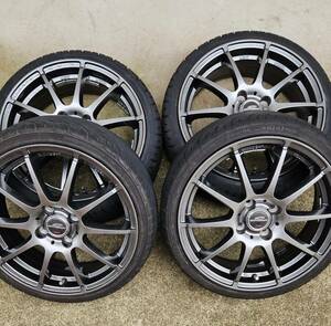 【 美品 】 A-TECH SCHNEDER エーテック シュナイダー 軽量 ホイール 6jj 43 PCD100 4H ／ ケンダ カイザー 165/40R16 バリ 山 溝