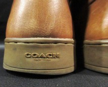 コーチ COACH DAVE HI SNEAKER LTR saddle レザーハイカットスニーカー G1083_画像7