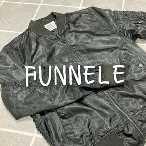 FUNNELE MA-1 ブルゾン ジャンパー ミリタリー 大きいサイズ LL フライトジャケット アウター 黒