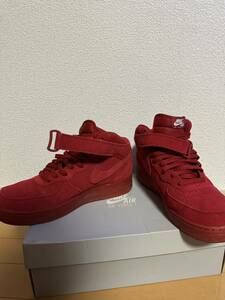 NIKE AIR FORCE 1 MID 07 GYM RED 28.5 エアフォース1ミッド レッド　極美品