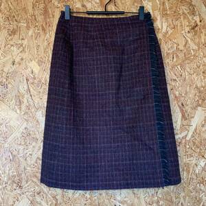 美品　SOPHIA 日本製　巻きスカート ウールスカート　膝丈スカート　2505