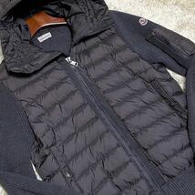 【現行品/極美品】MONCLER モンクレール ニット ダウンジャケット パーカー マグリア カーディガン MAGLIA CARDIGAN L グレー 104_画像4