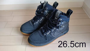 ナイキ ルナ フォース 1 ダックブーツ 26.5 ネイビー スノトレ スノーシューズ ブーツ エアフォース 防水 防寒 NIKE LUNAR FORCE DUCKBOOT