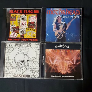 まとめて4枚CD「BLACK FLAG 1枚 GASTUNK 1枚 MOTORHEAD 2枚」