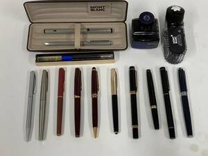 1円スタート　万年筆・ボールペン・インクまとめ　MONTBLANC/PARKER/PILOT/WATERMANなど　ジャンク■4169A