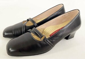 SALON DE GRES salon do gray cow original leather strap pumps lady's shoes soft leather made in Japan 23.5CM EEE heel height 4CM TPSP-61