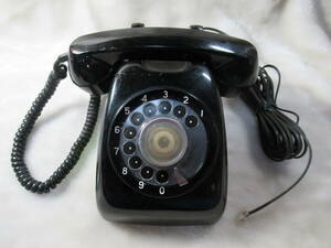  black telephone antique Vintage dial 600-A2 Showa Retro that time thing present condition goods 