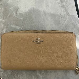 財布 COACH 長財布　ベージュ