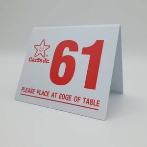 カールスジュニア 番号札 Carl's Jr. Table Tent Number [61] テーブルテントナンバー ローライダー インパラ USDM LOWRIDER IMPALA