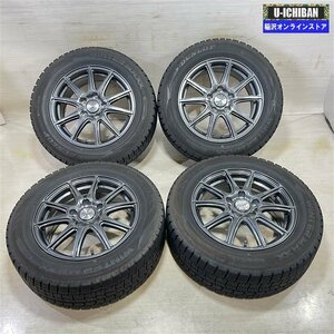 CX-3 30～50 エスティマ一部 等 ファイナルスピード 6.5-16+48 5H114.3 ダンロップ WM02 215/60R16 16インチ スタッドレス 4本セット 009k