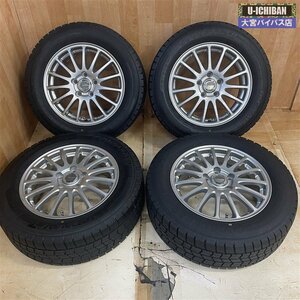 スタッドレスセット 215/60R16 2022年製 グッドイヤー アイスナビ7 & エコフォルム 16インチ 6.5J +46 5H 114.3 4本セット エスティマ 004