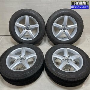 フォルクスワーゲン パサート 純正 6.5-16+42 5H112 ブリヂストン VRX2 215/60R16 16インチ スタッドレス 4本セット 009k