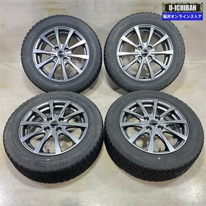 溝あり 良品 ヴィッツ スイフト イグニス等 エクシーダ 5.5-15+43 4H100 ダンロップ WM01 175/65R15 15インチ スタッドレス 4本セット 009k