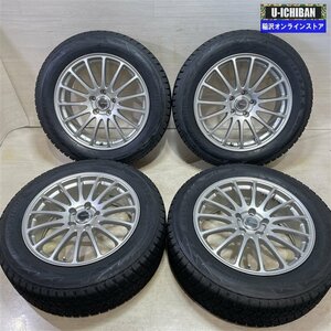 T32 エクストレイル 等 エコフォルム 7.5-18+42 5H114.3 ブリヂストン DM-V2 225/60R18 18インチ スタッドレス 4本セット 009